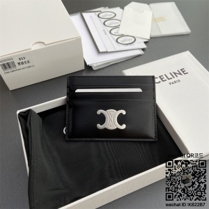 셀린느 CELINE 카드지갑 트리옹프 캔버스 탠 100833