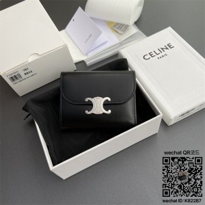 셀린느 CELINE 트리오페 캔버스 반지갑