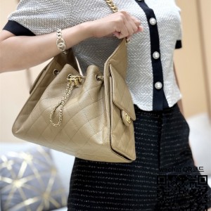 샤넬 25백 스몰 캐비어 트위드  제니백 AS5293