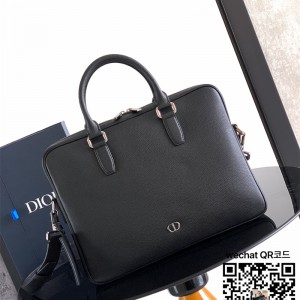 디올 CD 아이콘 가죽 서류가방