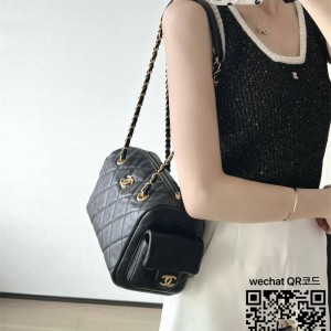 샤넬 25k 캐비어 볼링 보스턴백