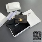 셀린느 CELINE 카드지갑 트리옹프 캔버스 탠