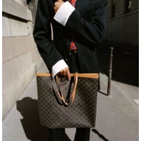 셀린느 라지 플랫 쇼퍼  트리옹프 캔버스 123842