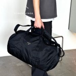 프라다 리나일론 및 사피아노 가죽 더플팩 2VC015