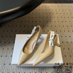 디올 자디올 리본 슬링백 펌프스 포인티드토 여성 힐 6.5cm