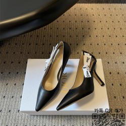 디올 자디올 리본 슬링백 펌프스 포인티드토 여성 힐 9.5cm