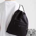 프라다 리나일론 드로스트링 백팩 여성 남성 캐주얼 백팩 2VZ126