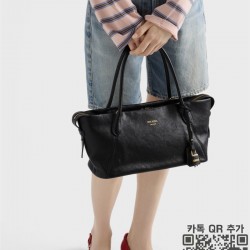 프라다 여성 라지 가죽 토트백 1BG661