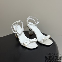 루이비통 리본 스트랩 크리스털 힐 샌들 여성 하이힐