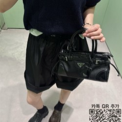 프라다 여성 보니 미니 나일론 가죽 1BA486